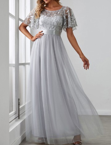 Rochie lunga Ever-Pretty, gri