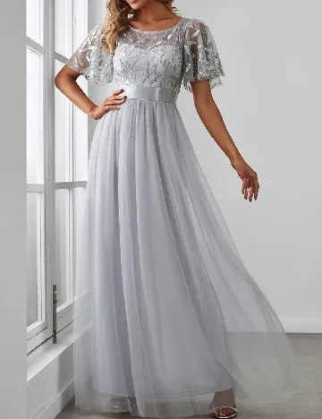 Rochie lunga Ever-Pretty, gri