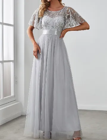 Rochie lunga Ever-Pretty, gri