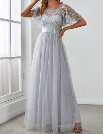 Rochie lunga Ever-Pretty, gri