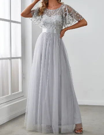 Rochie lunga Ever-Pretty, gri