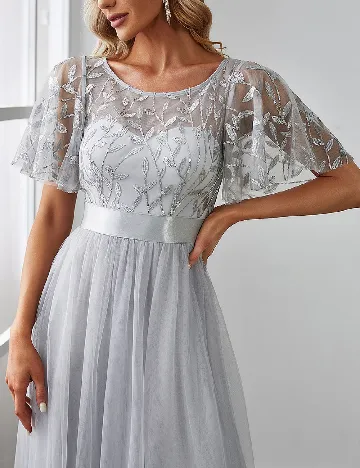Rochie lunga Ever-Pretty, gri