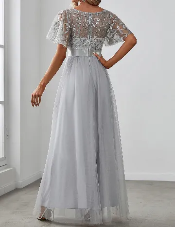 Rochie lunga Ever-Pretty, gri