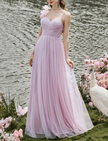 Rochie lunga Faeriesty, roz