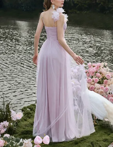 Rochie lunga Faeriesty, roz