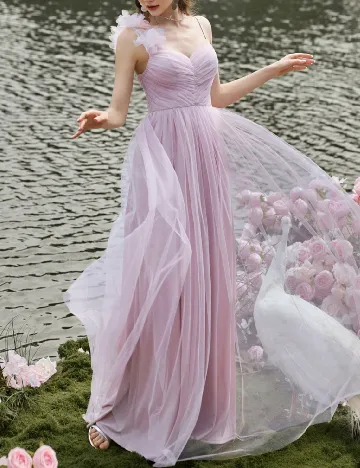Rochie lunga Faeriesty, roz