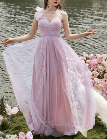 Rochie lunga Faeriesty, roz
