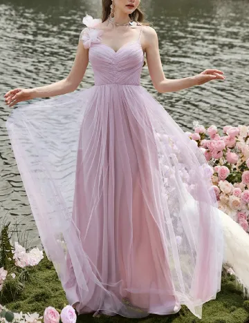 Rochie lunga Faeriesty, roz
