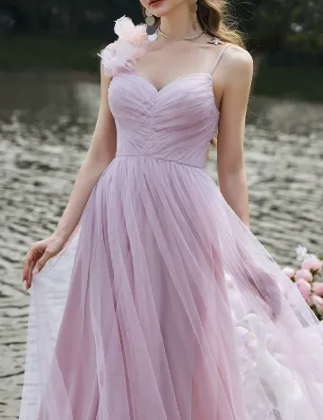 Rochie lunga Faeriesty, roz