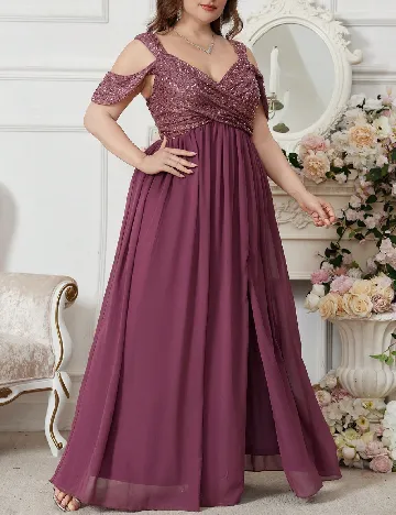 Rochie lunga UNITHORSE Plus Size, mov