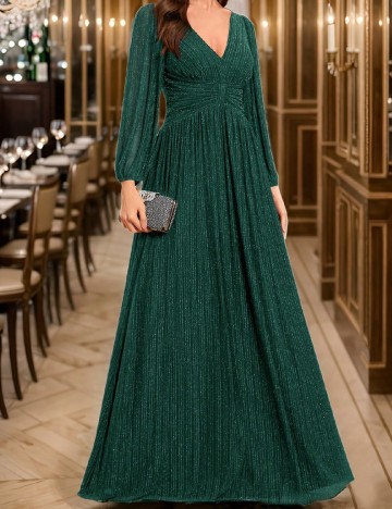 Rochie lunga Ever-Pretty, verde