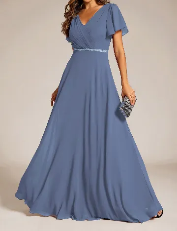 Rochie lunga Ever-Pretty, albastru