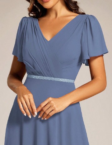 Rochie lunga Ever-Pretty, albastru