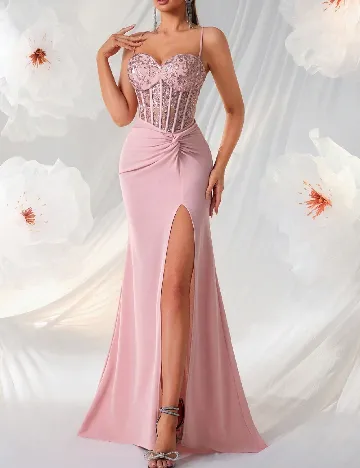 Rochie lunga Faeriesty, roz