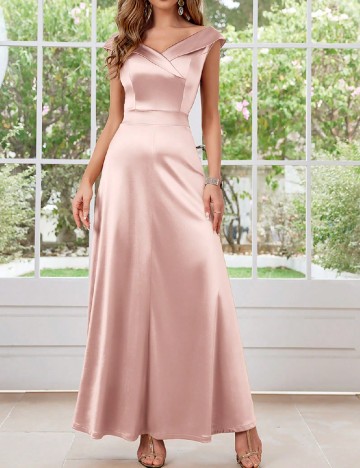 Rochie lunga MUXXN, roz