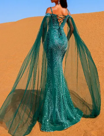Rochie lunga Faeriesty, verde