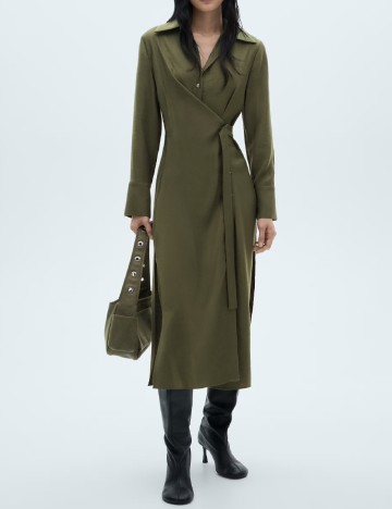 Rochie medie Mango, verde