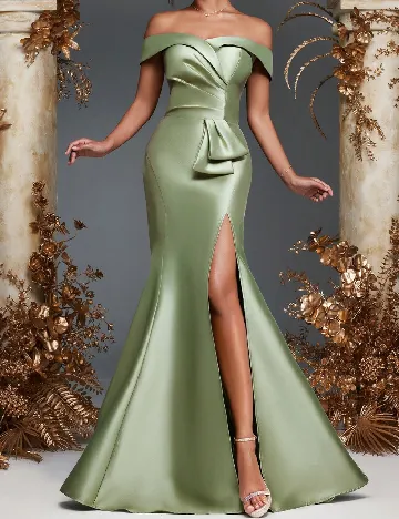 Rochie lunga SHEIN, verde deschis