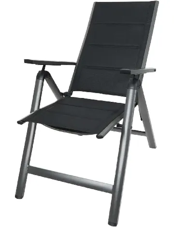Scaun pliabil ACTION, negru