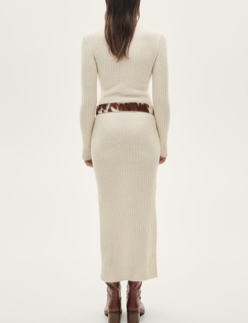 Rochie lunga Mango, ecru