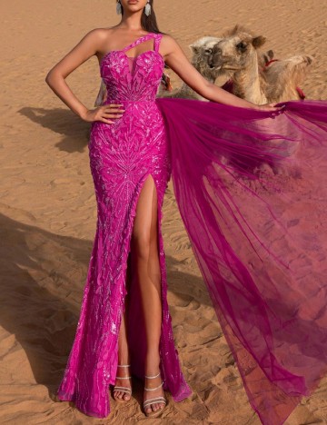 Rochie lunga Faeriesty, roz