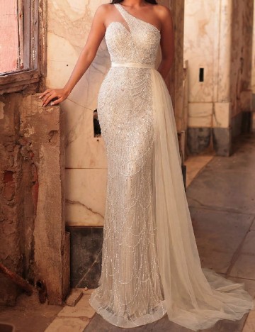 Rochie lunga Faeriesty, crem