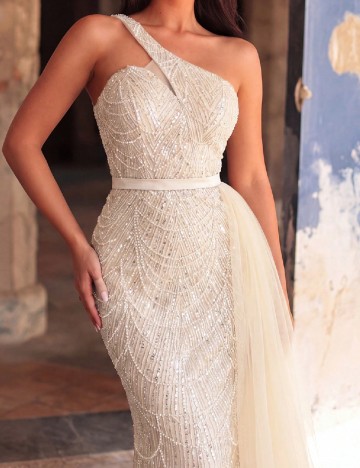 Rochie lunga Faeriesty, crem