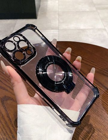 Husa iPhone XS Max SHEIN, transparent/negru