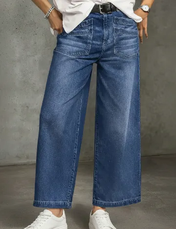 Blugi SHEIN CURVE, bleumarin