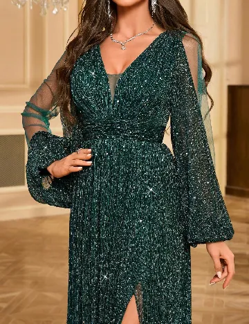 Rochie lunga UNITHORSE, verde inchis