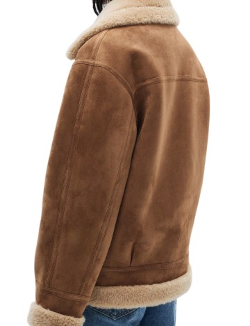 Jacheta Oversize Mango, maro