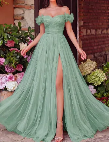 Rochie lunga Faeriesty, verde