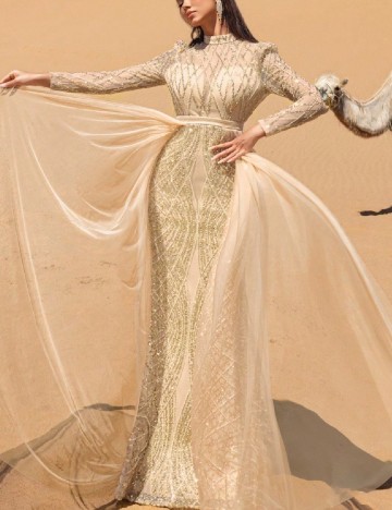 Rochie lunga Faeriesty, crem