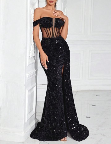 Rochie lunga ADYCE, negru