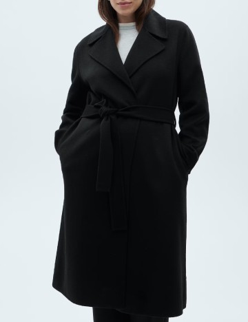 Palton Mango Violeta, negru
