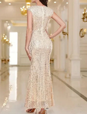 Rochie lunga Miusol, crem