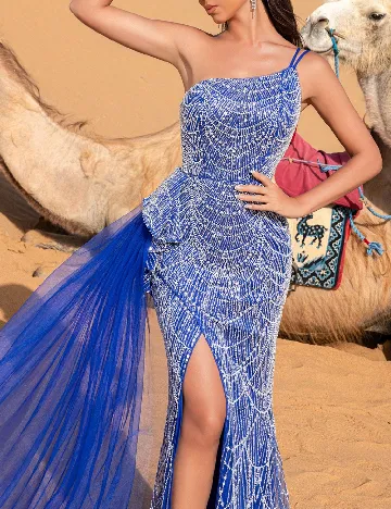 Rochie lunga Faeriesty, albastru