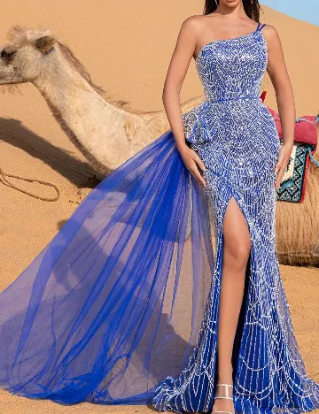Rochie lunga Faeriesty, albastru