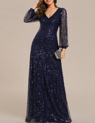 Rochie lunga Ever-Pretty, bleumarin