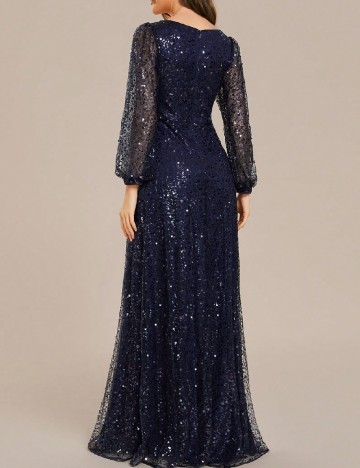 Rochie lunga Ever-Pretty, bleumarin