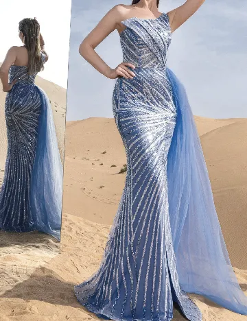 Rochie lunga Faeriesty, bleu