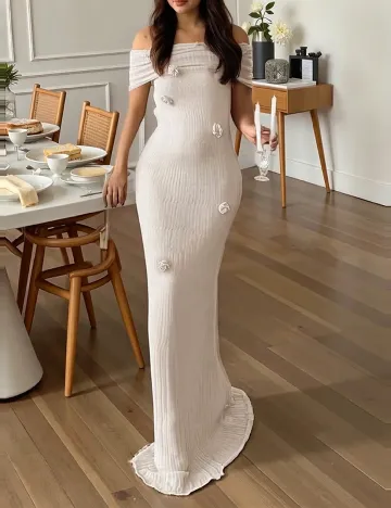 Rochie lunga SHEIN, ecru
