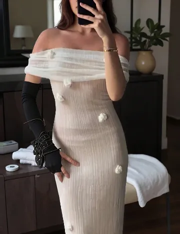 Rochie lunga SHEIN, ecru