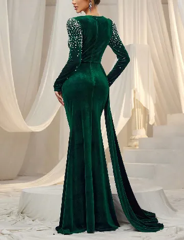 Rochie lunga Faeriesty, verde inchis