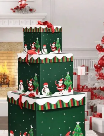 Set cutii de cadouri 3 bucati SHEIN, verde