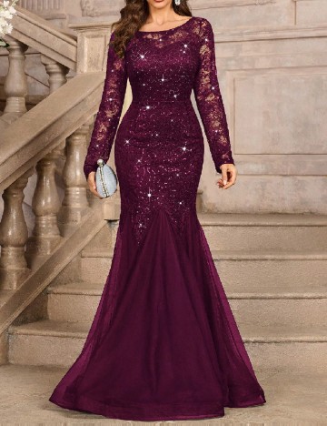 Rochie lunga Miusol, pruna