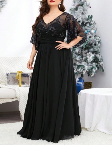 Rochie lunga SHEIN CURVE, negru