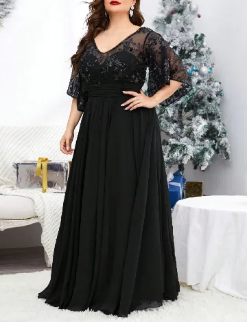 Rochie lunga SHEIN CURVE, negru