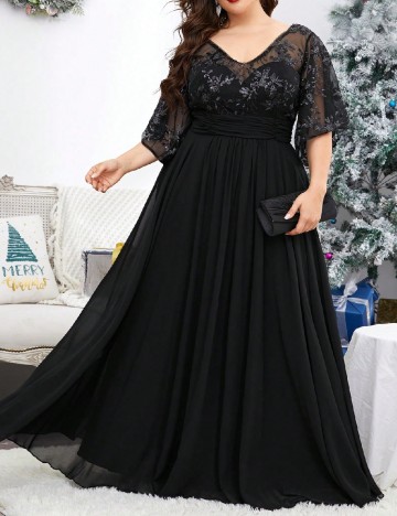 Rochie lunga SHEIN CURVE, negru