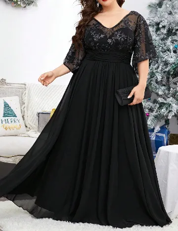 Rochie lunga SHEIN CURVE, negru